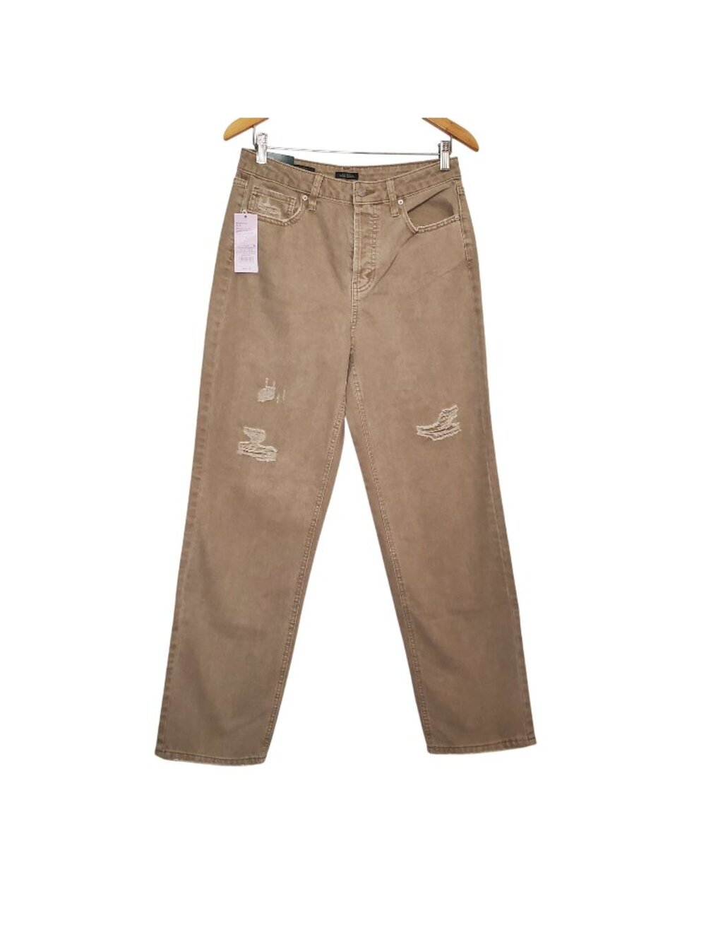 Wild Fable Womens Light Brown Distressed High-Waisted Jeans Size 6 Button-Fly